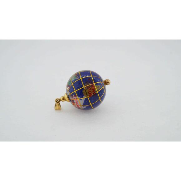 Estate Sale 14k Yellow Gold Globe Pendant - Vintage Style - Fine Jewelry